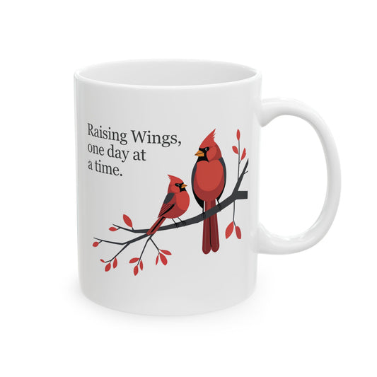 Raising Wings, One day at a time. Mug