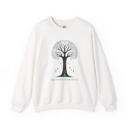 White | The Forest Remembers Sweatshirt, front view