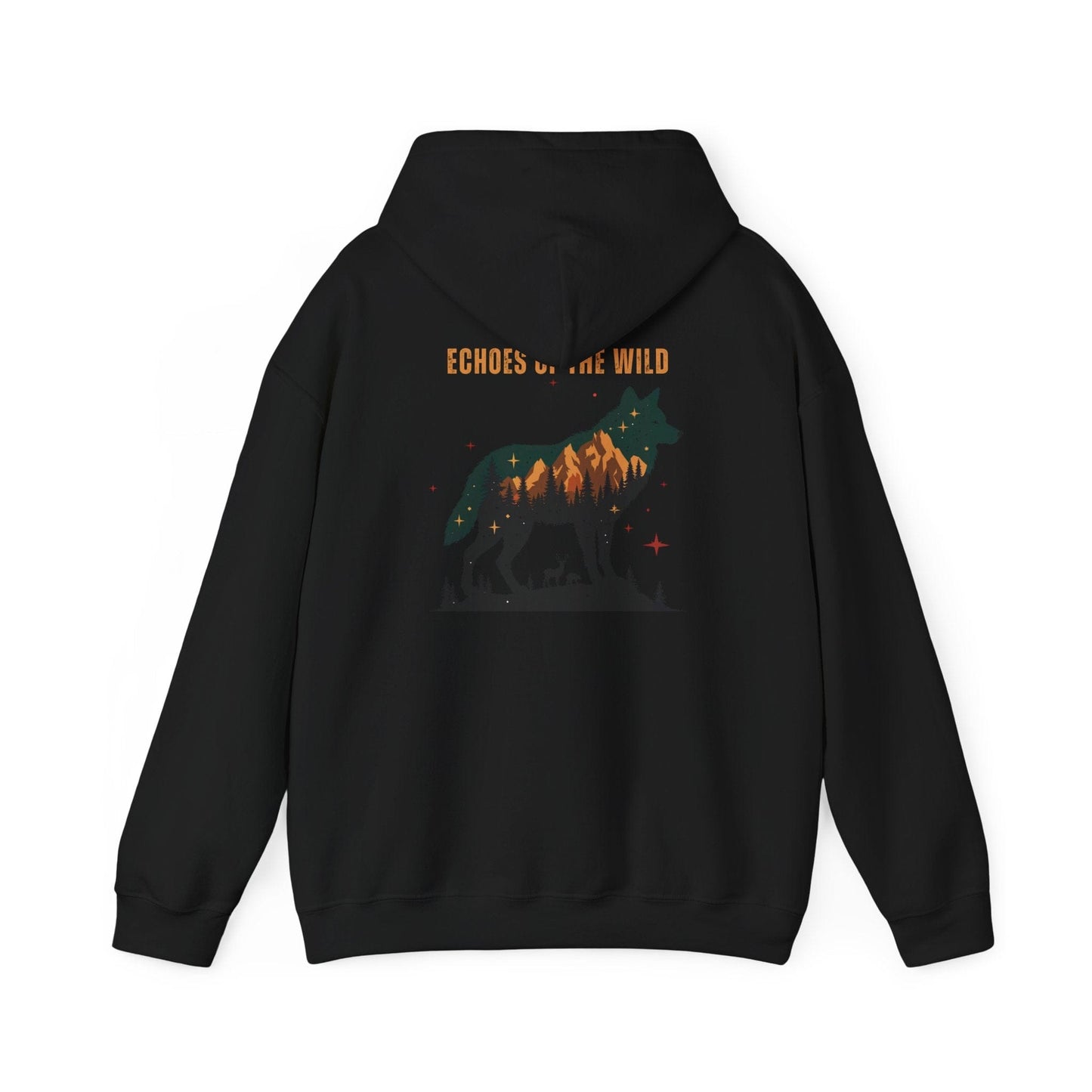 Black | Echoes of the WIld Hoodie, back design view