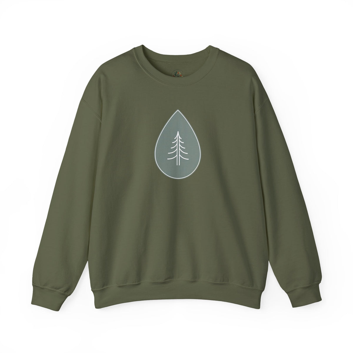 Military Green | Calm Drop Sweatshirt, front view