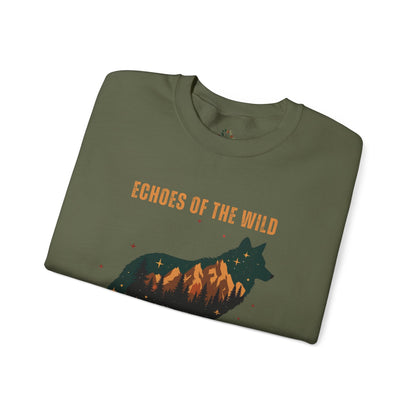 Military Green | Echoes of the Wild Sweatshirt, folded view