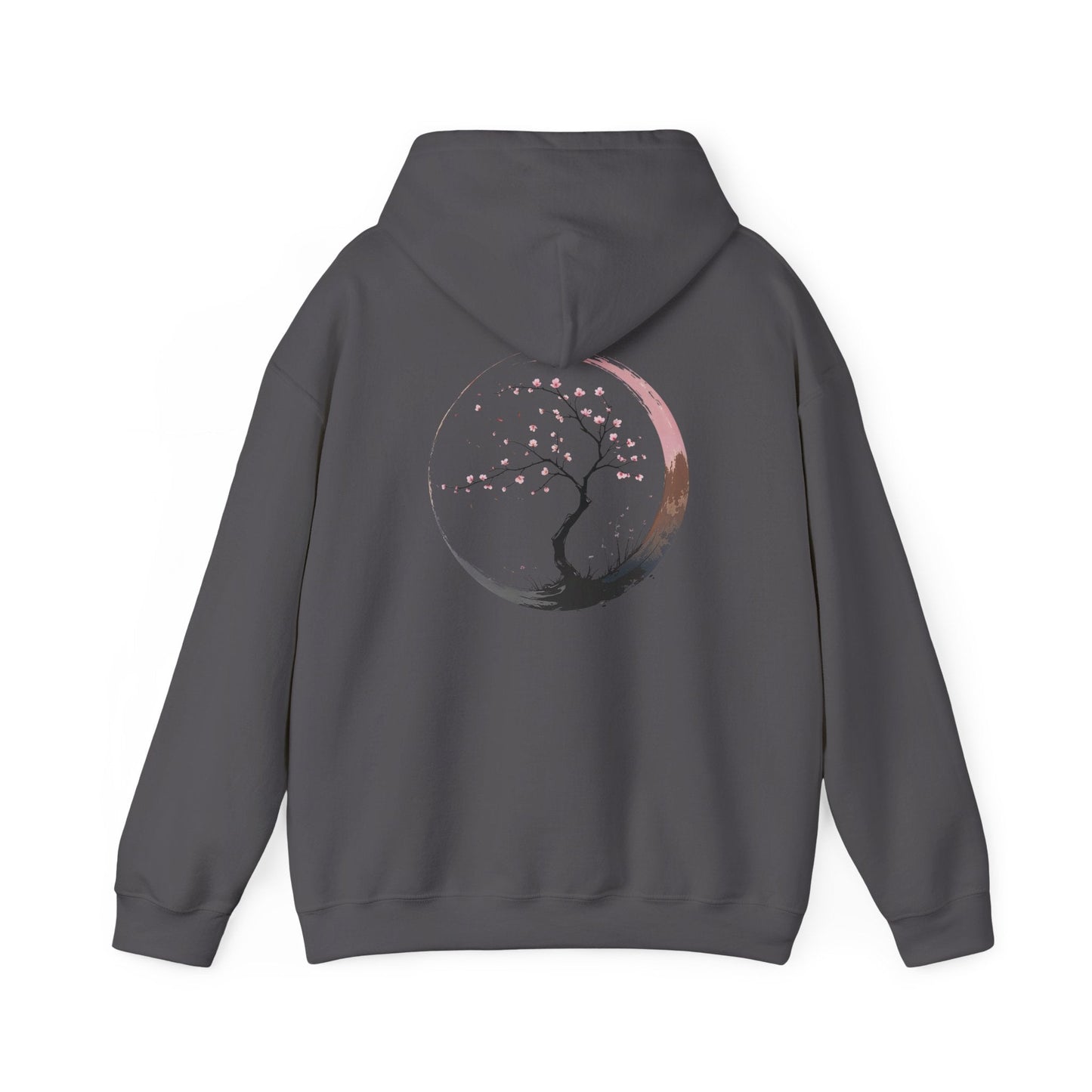 Charcoal | Sakura Silence Hoodie, back design view