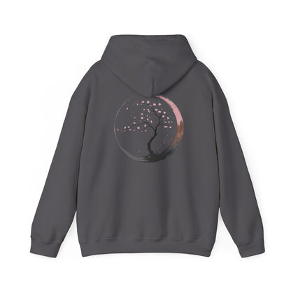 Charcoal | Sakura Silence Hoodie, back design view