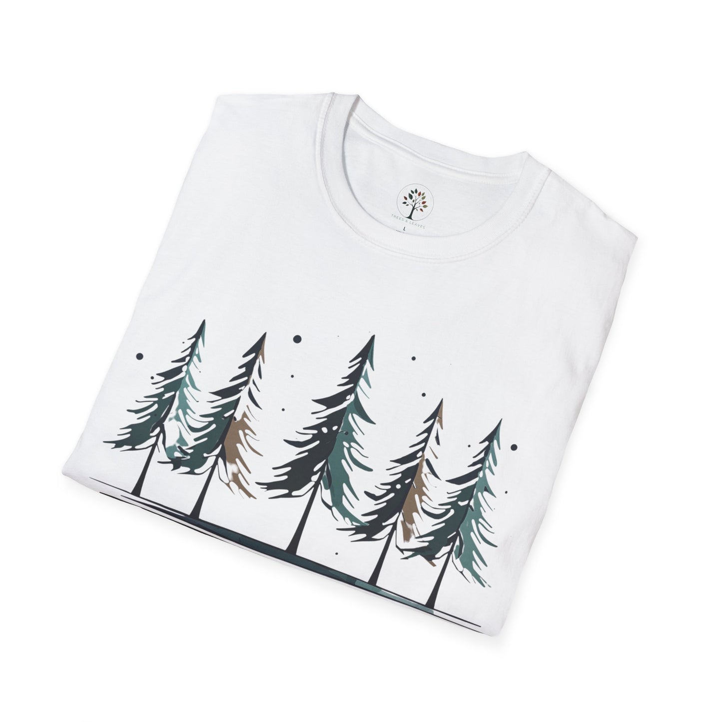 White | Evergreen Stillness, folded view