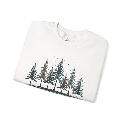 White | Silent Pines Sweatshirt, folded view