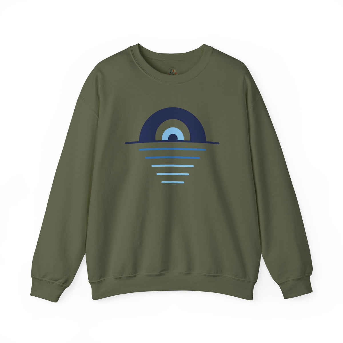 Military Green | Evil Eye Sweatshirt, front view