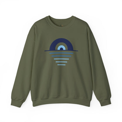 Military Green | Evil Eye Sweatshirt, front view