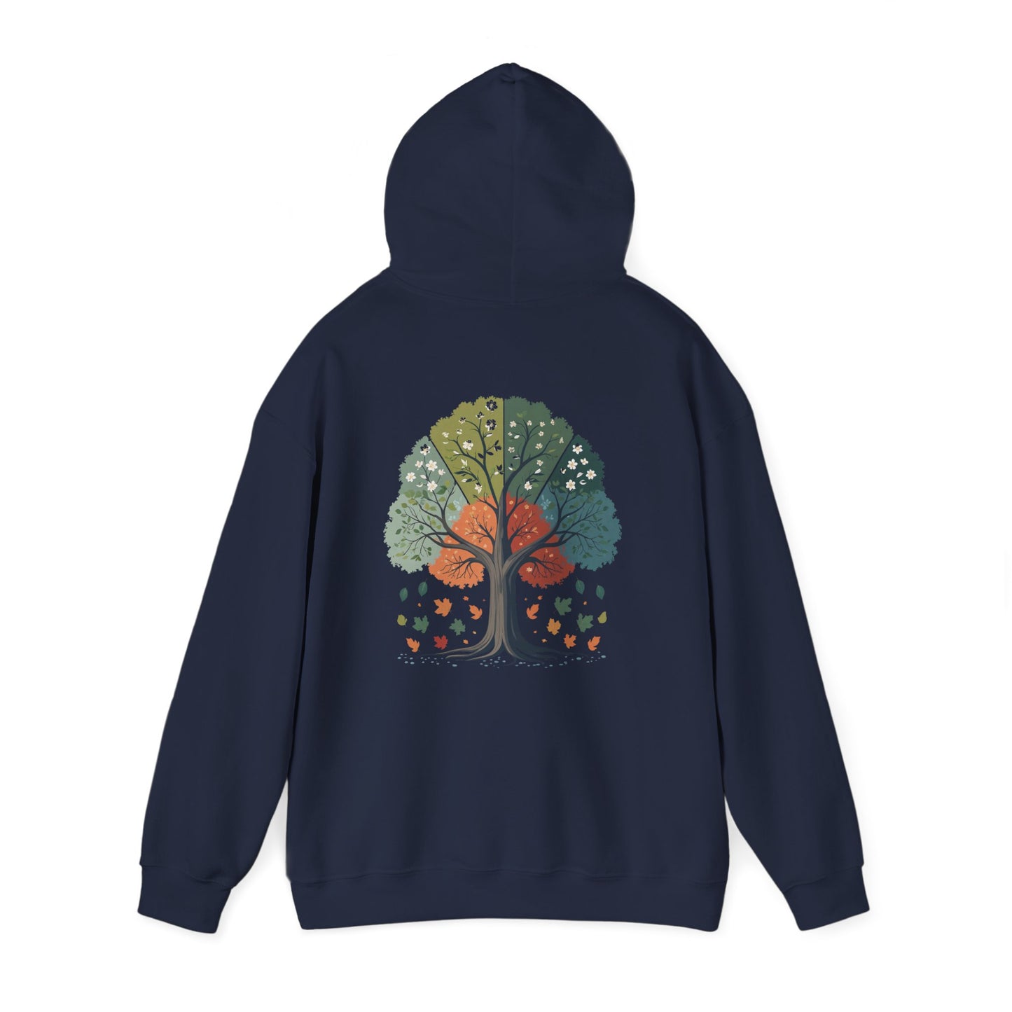 Navy | Circle of Seasons Hoodie, back view 2