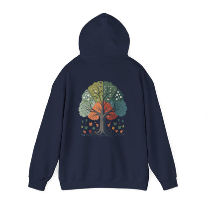 Navy | Circle of Seasons Hoodie, back view 2