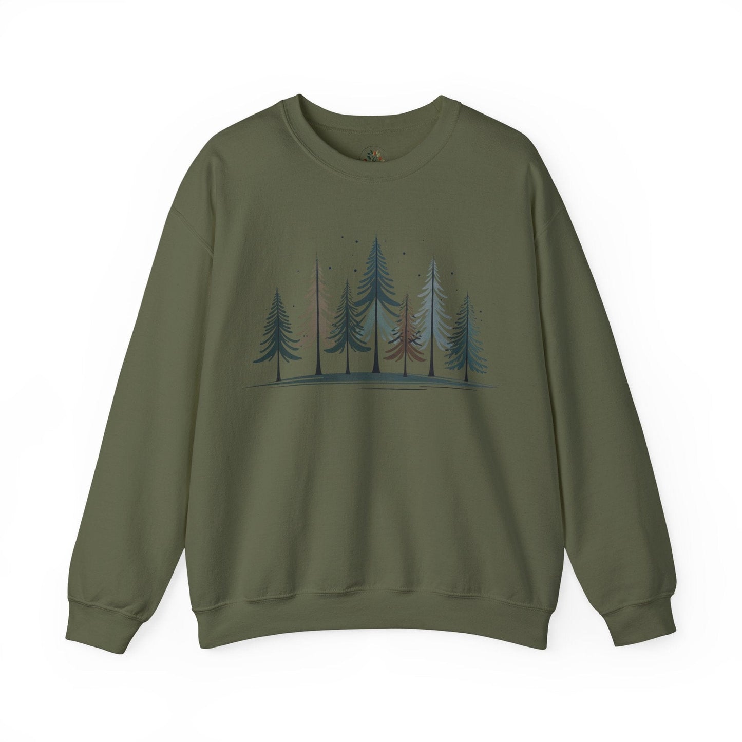 Military Green | Silent Pines Sweatshirt, front view