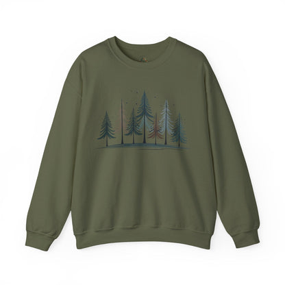 Military Green | Silent Pines Sweatshirt, front view