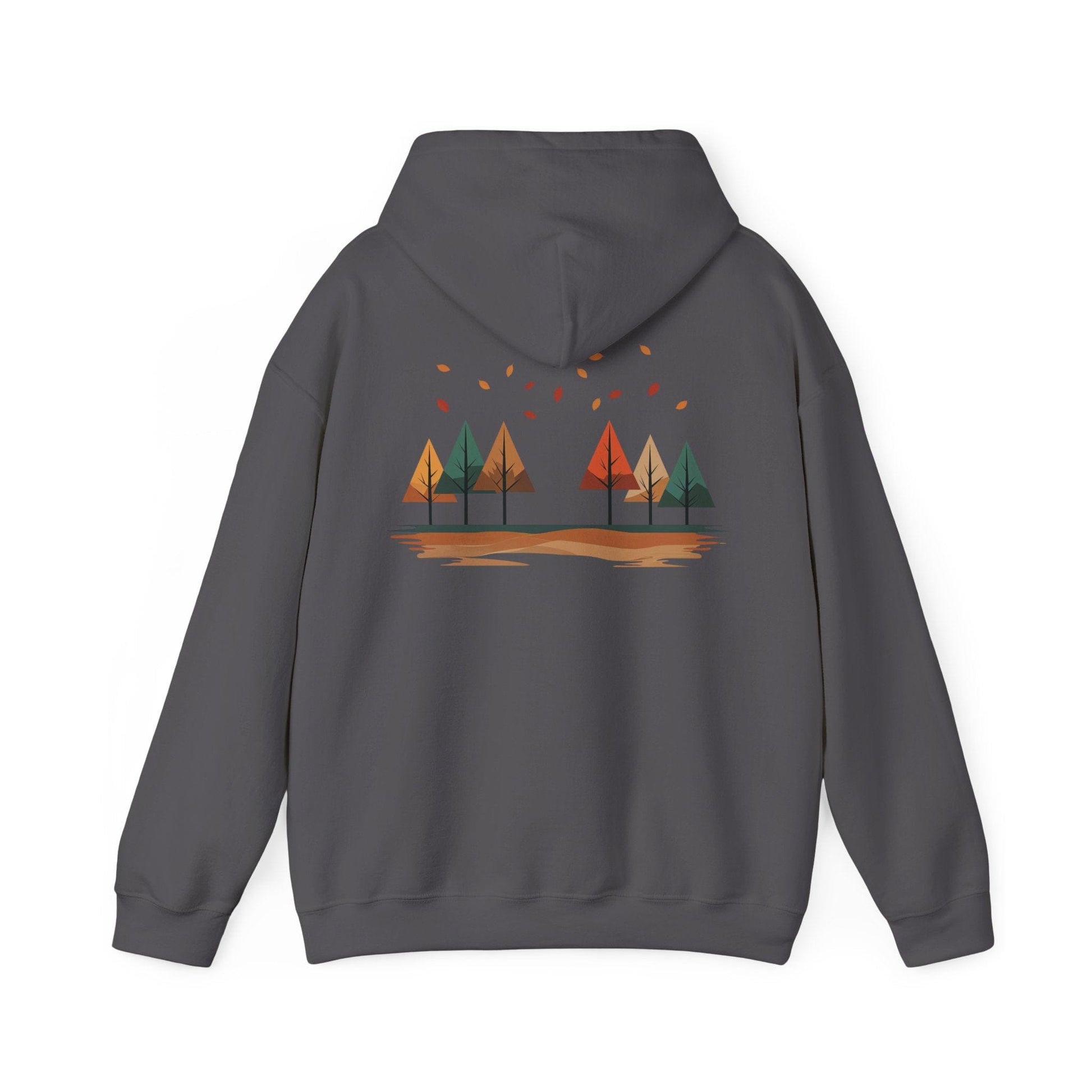 Charcoal | Horizon Fall Hoodie, back design view