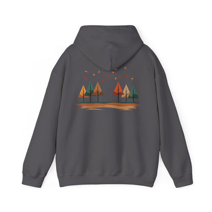 Charcoal | Horizon Fall Hoodie, back design view