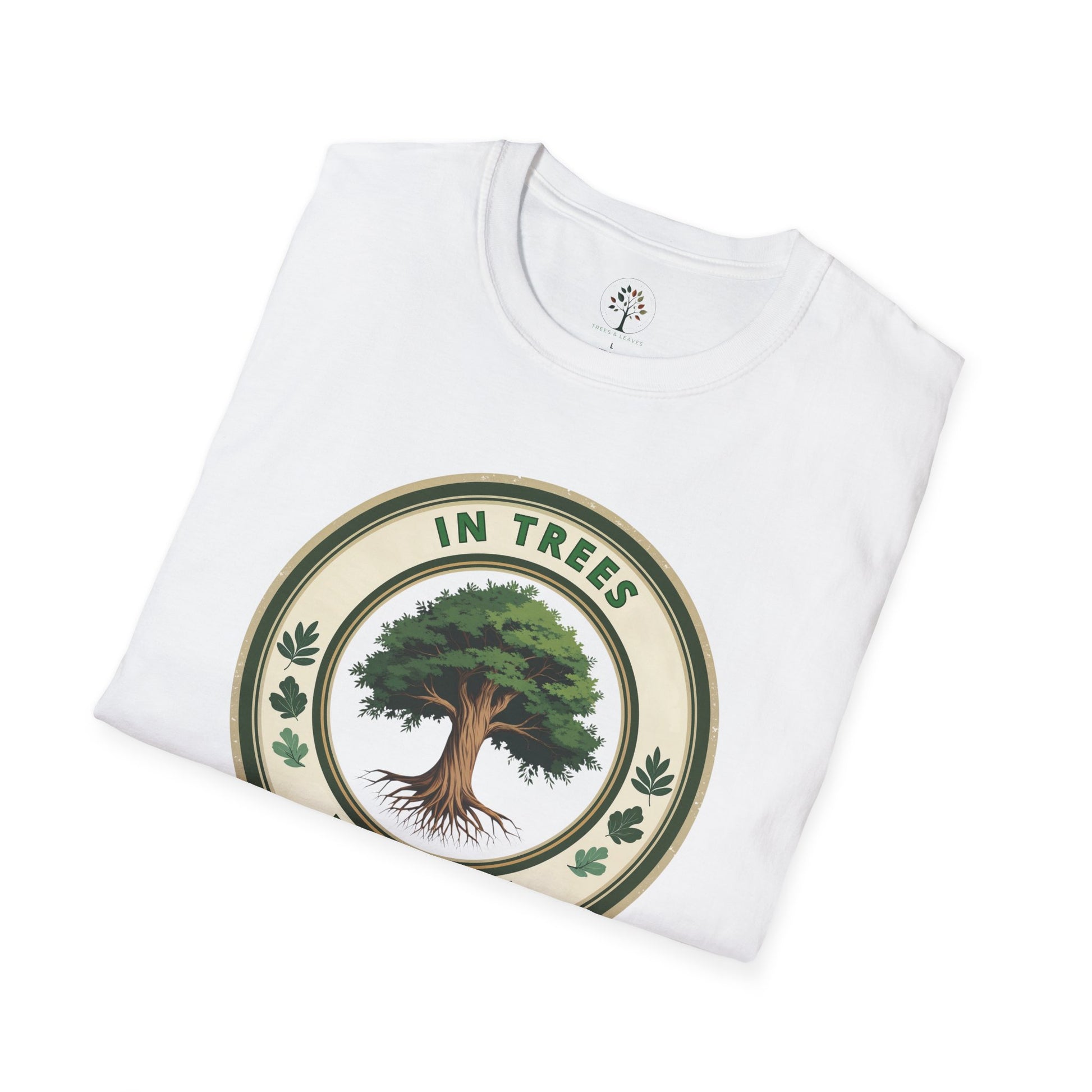 White | In Trees We Trust, folded view