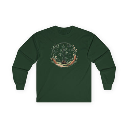 Forest Green | Circle of Life Long Sleeve Tee, front view