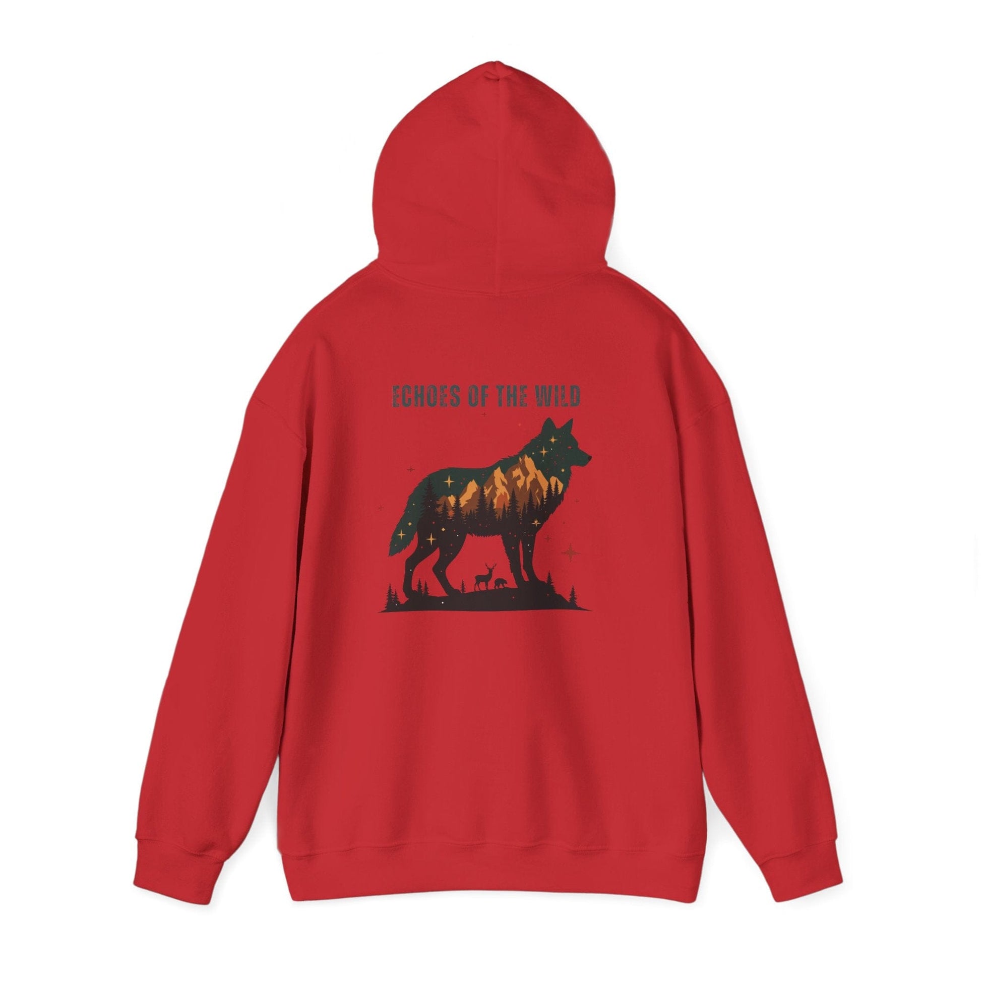 Red | Echoes of the WIld Hoodie, back view 2