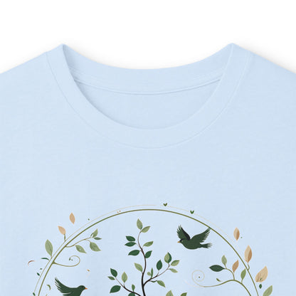 Light Blue | Circle of Life Long Sleeve Tee, folded view