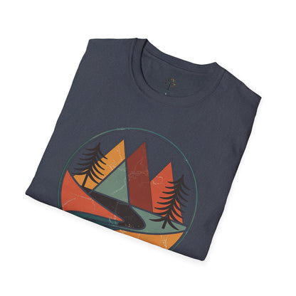 Heather Navy | Retro Horizon, folded view
