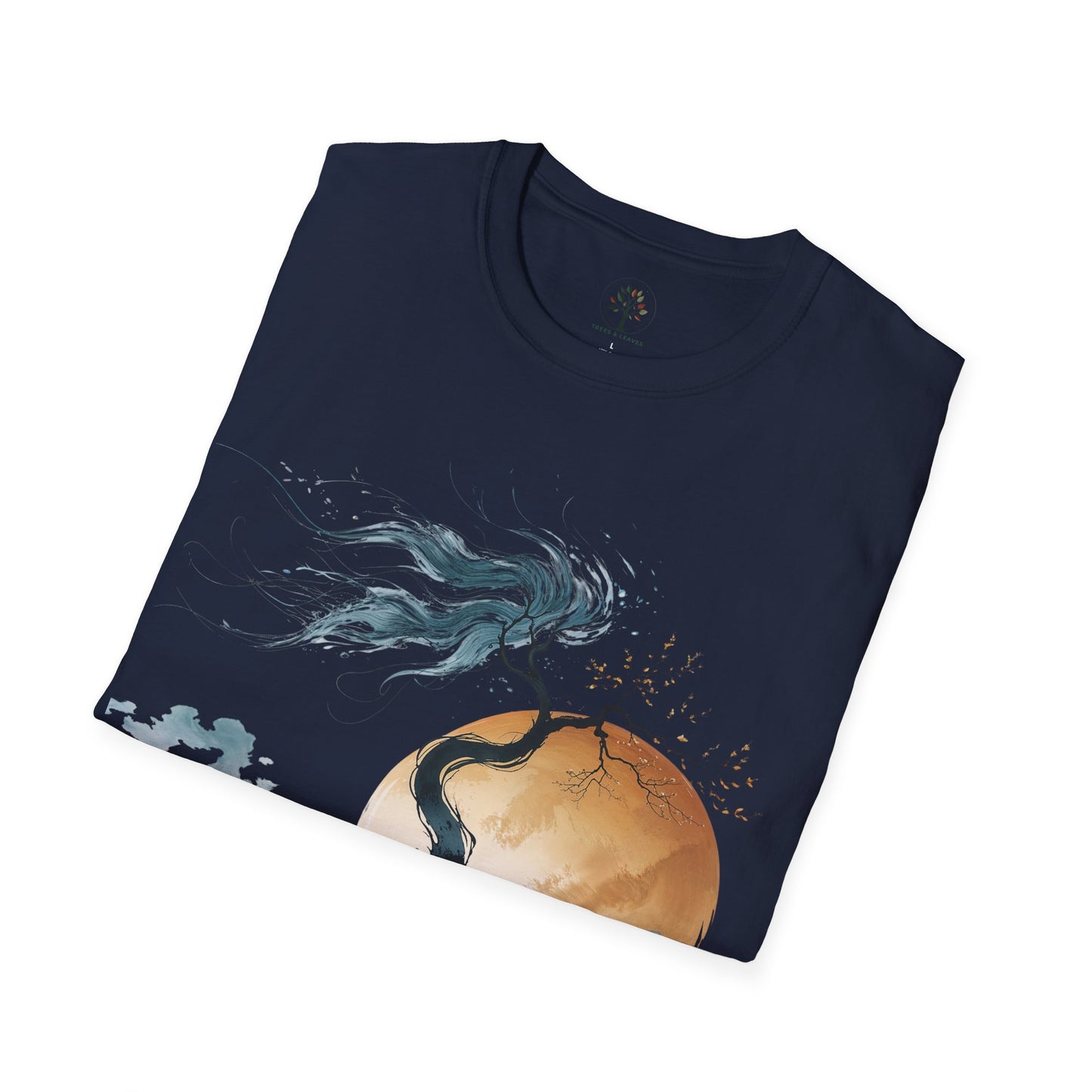 Navy | Golden Solitude, folded view