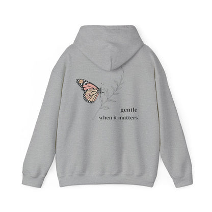 Sport Grey | Gentle When It Matters Hoodie, back design view