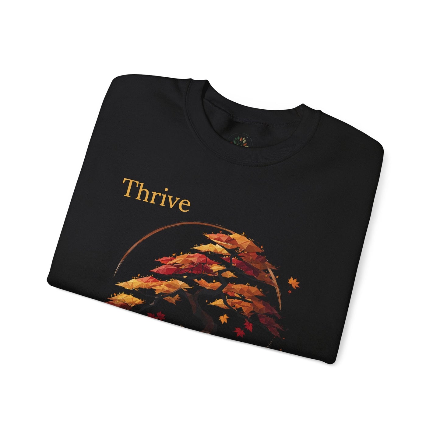 Black | Thrive Sweatshirt, folded view