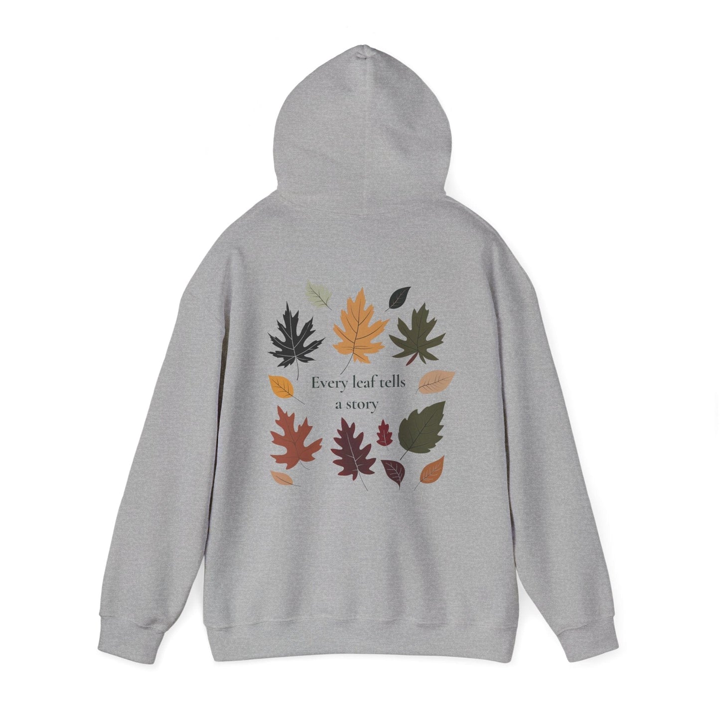 Sport Grey | Every Leaf tells a STORY Hoodie, back view 2