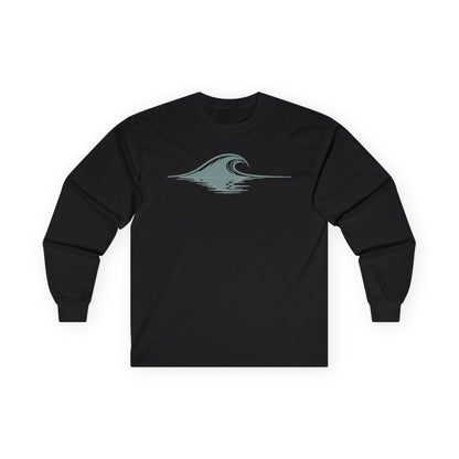 Black | Drifted Long Sleeve Tee, front view