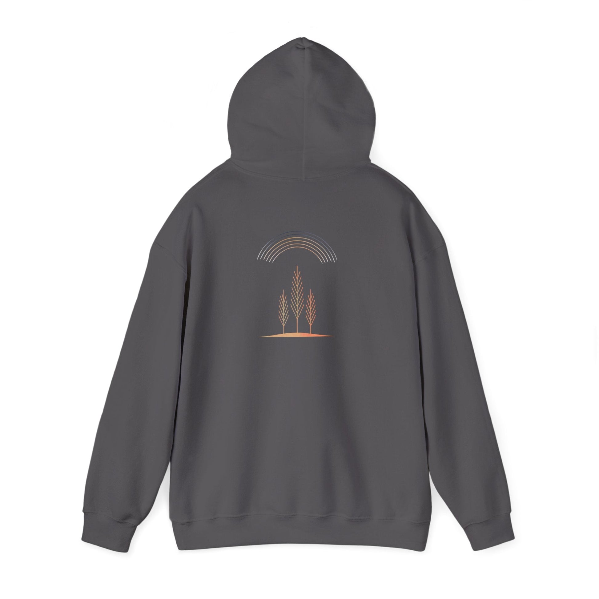 Charcoal | Quiet Arc Hoodie, back view 2