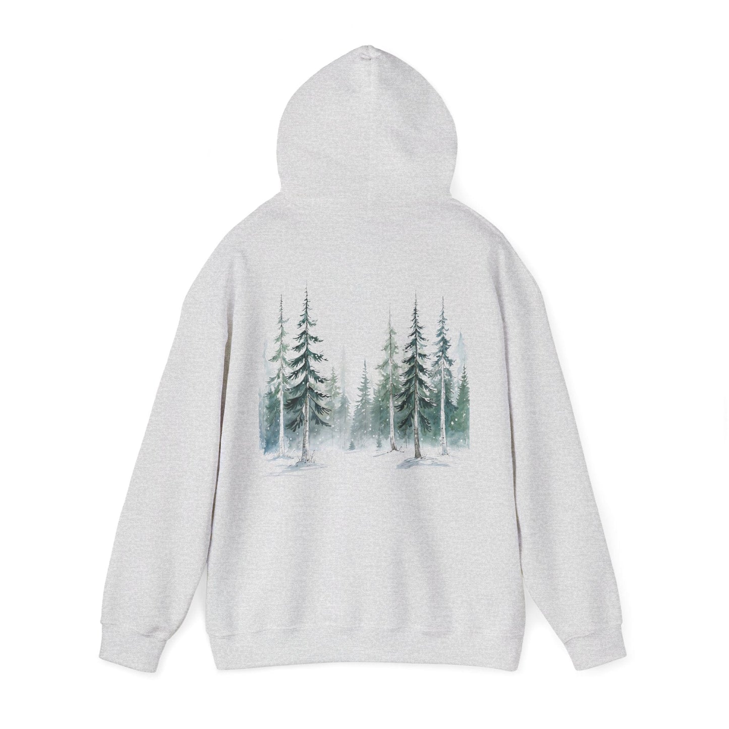 Ash | Snowfall Forest Hoodie, back view 2