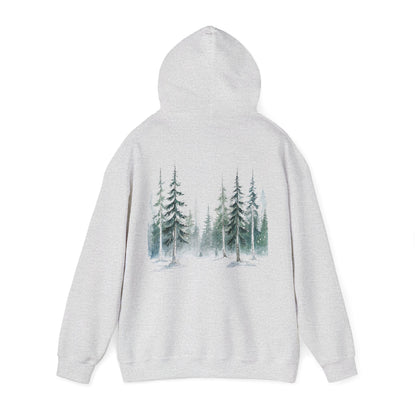 Ash | Snowfall Forest Hoodie, back view 2