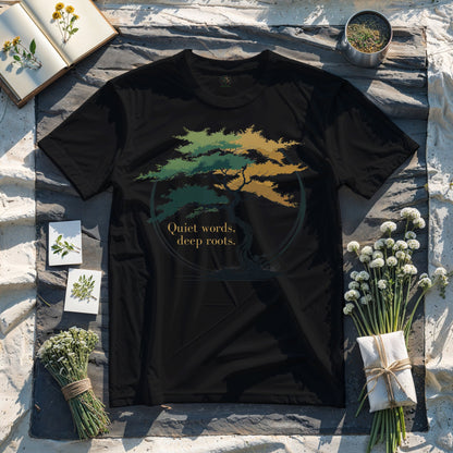 Quiet words, deep roots.