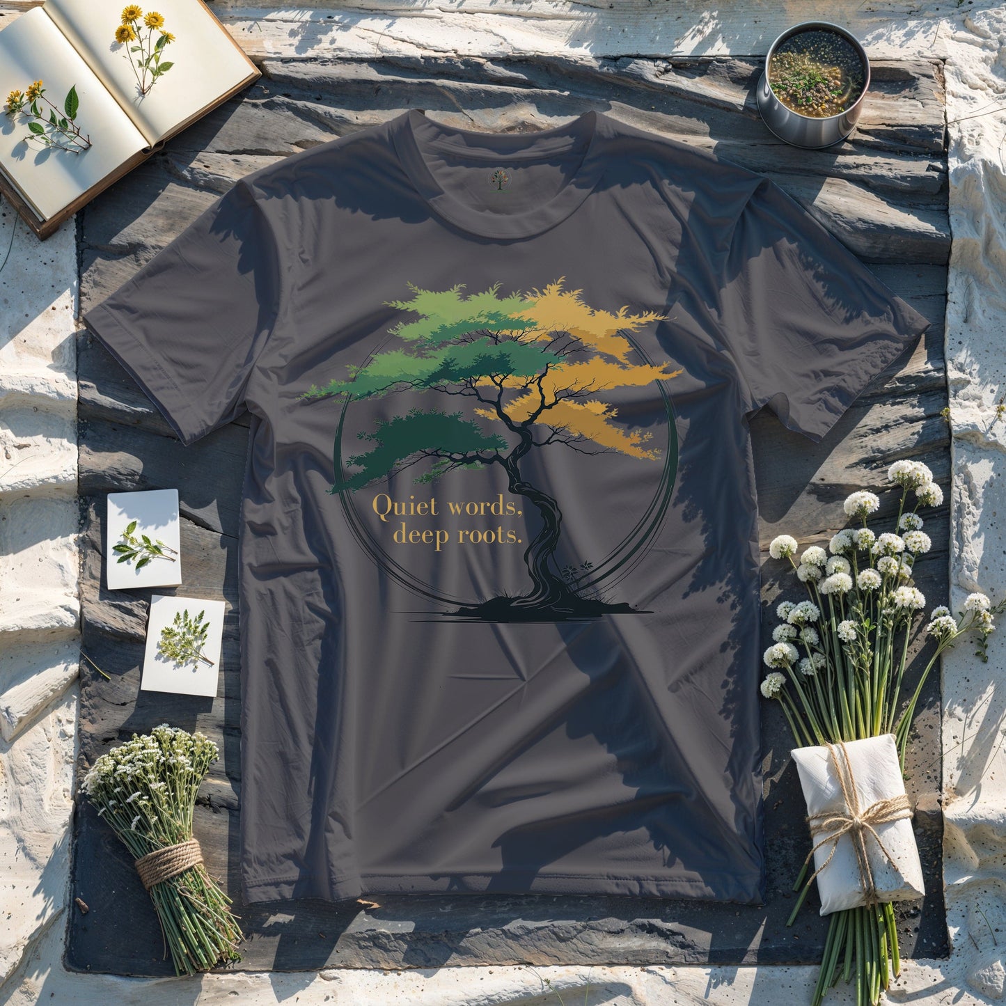 Quiet words, deep roots.