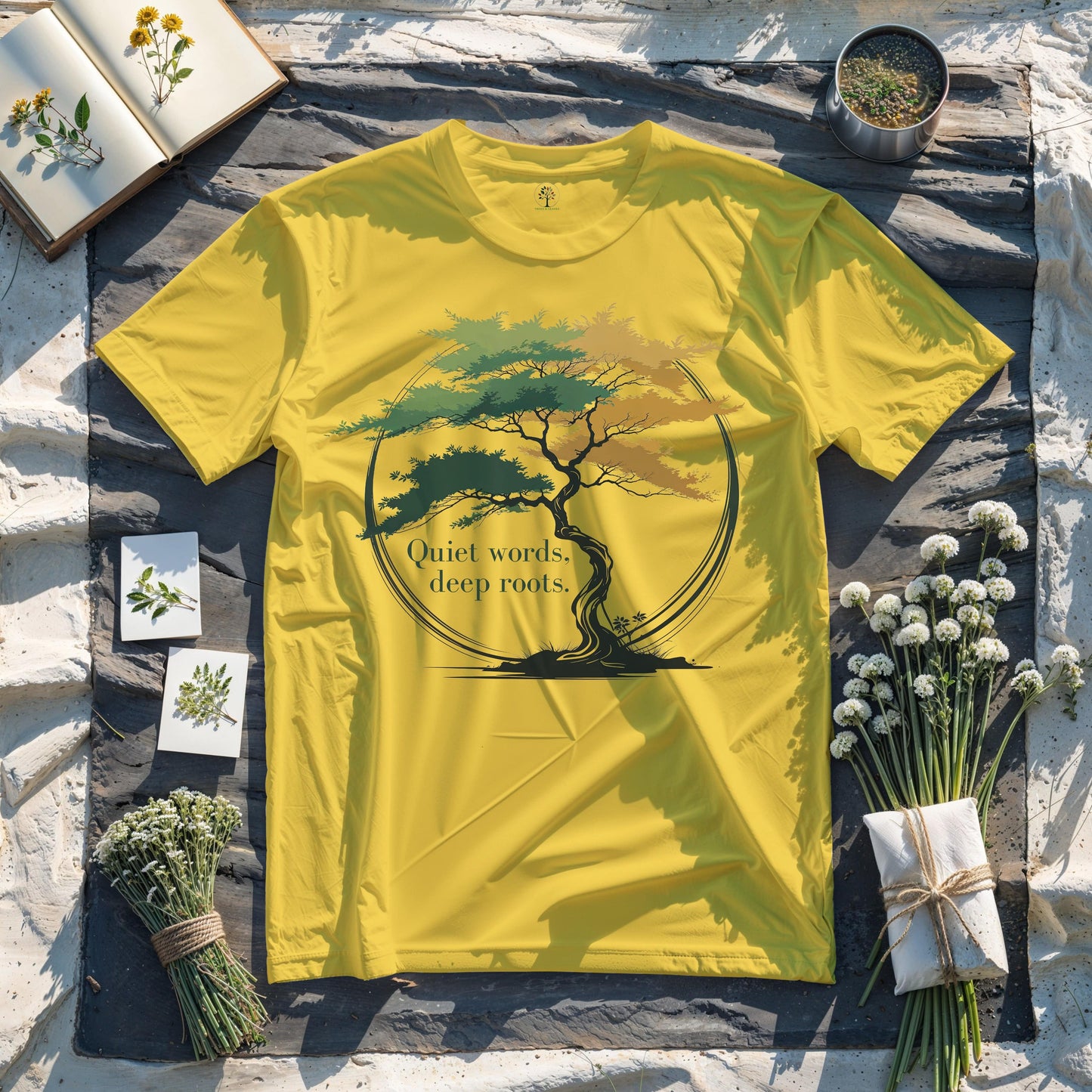 Quiet words, deep roots.