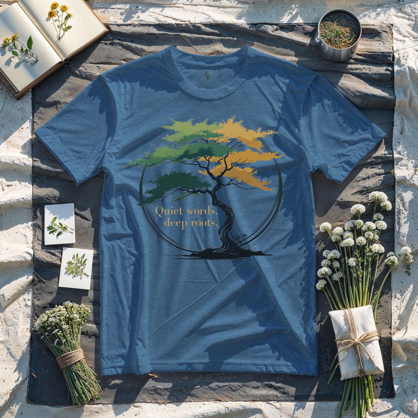 Quiet words, deep roots.