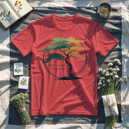 Quiet words, deep roots.