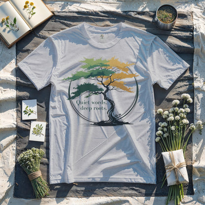 Quiet words, deep roots.