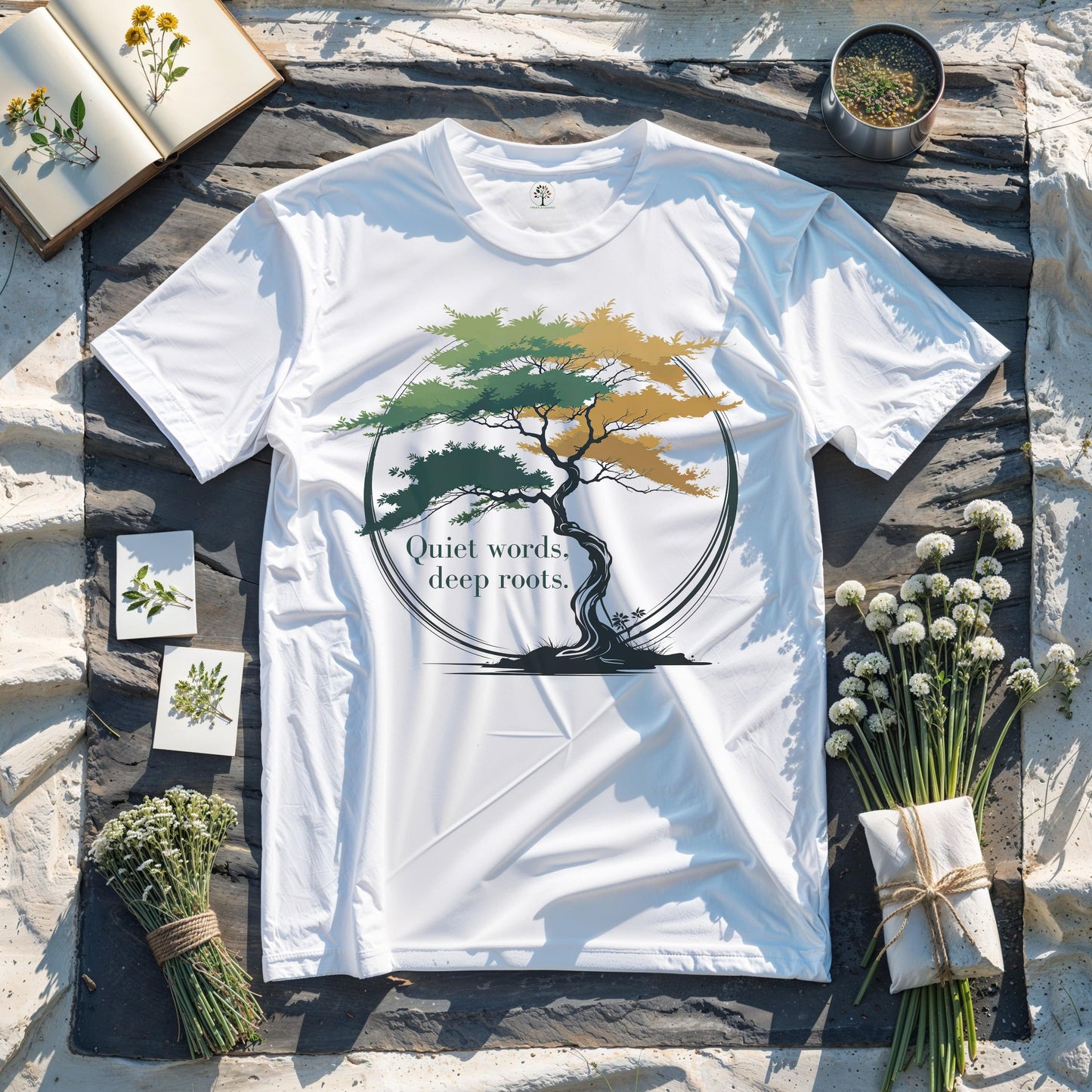 Quiet words, deep roots.