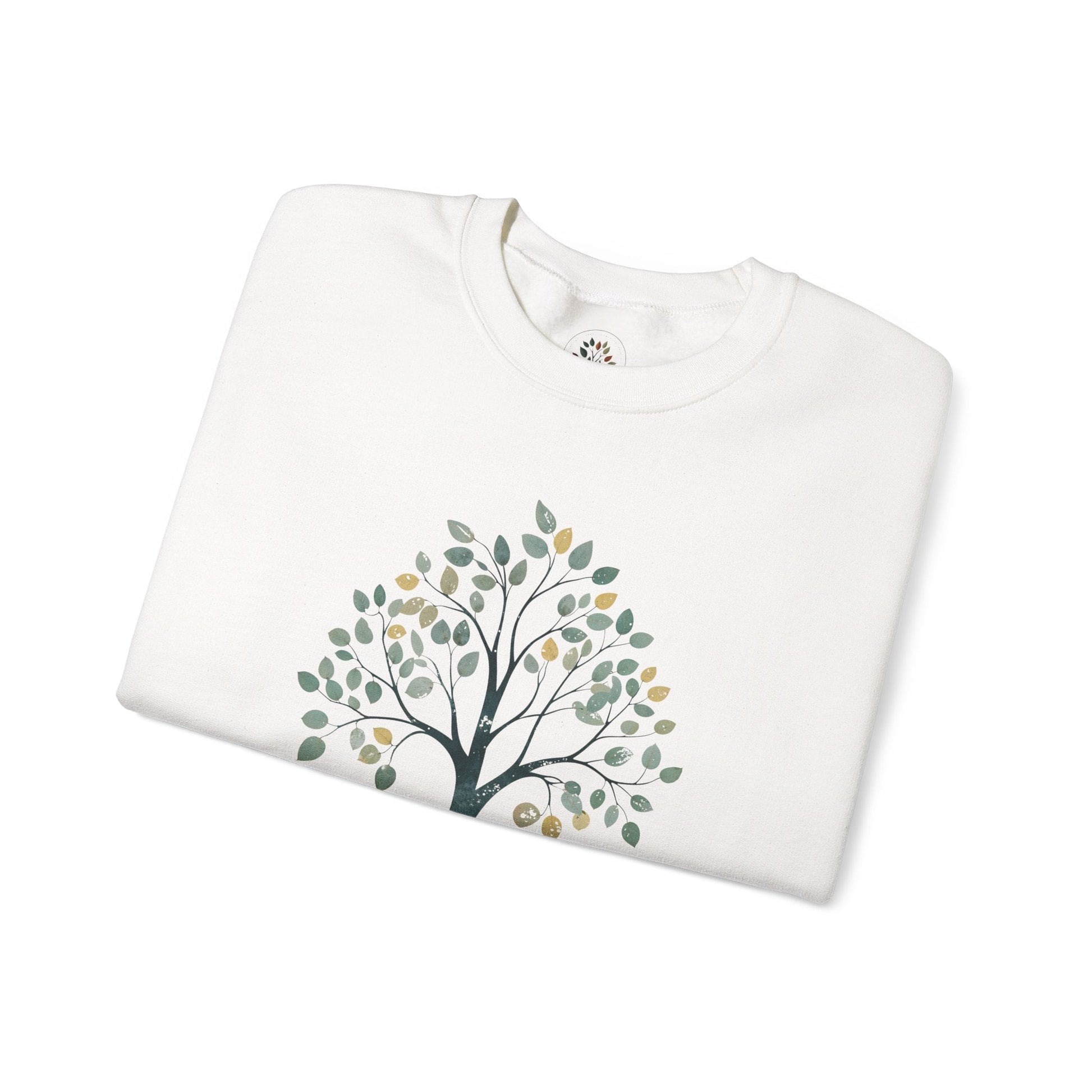 White | The Story Tree Sweatshirt, folded view