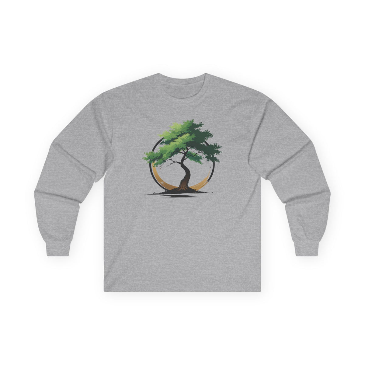 Sport Grey | The Zen Tree Long Sleeve Tee, front view