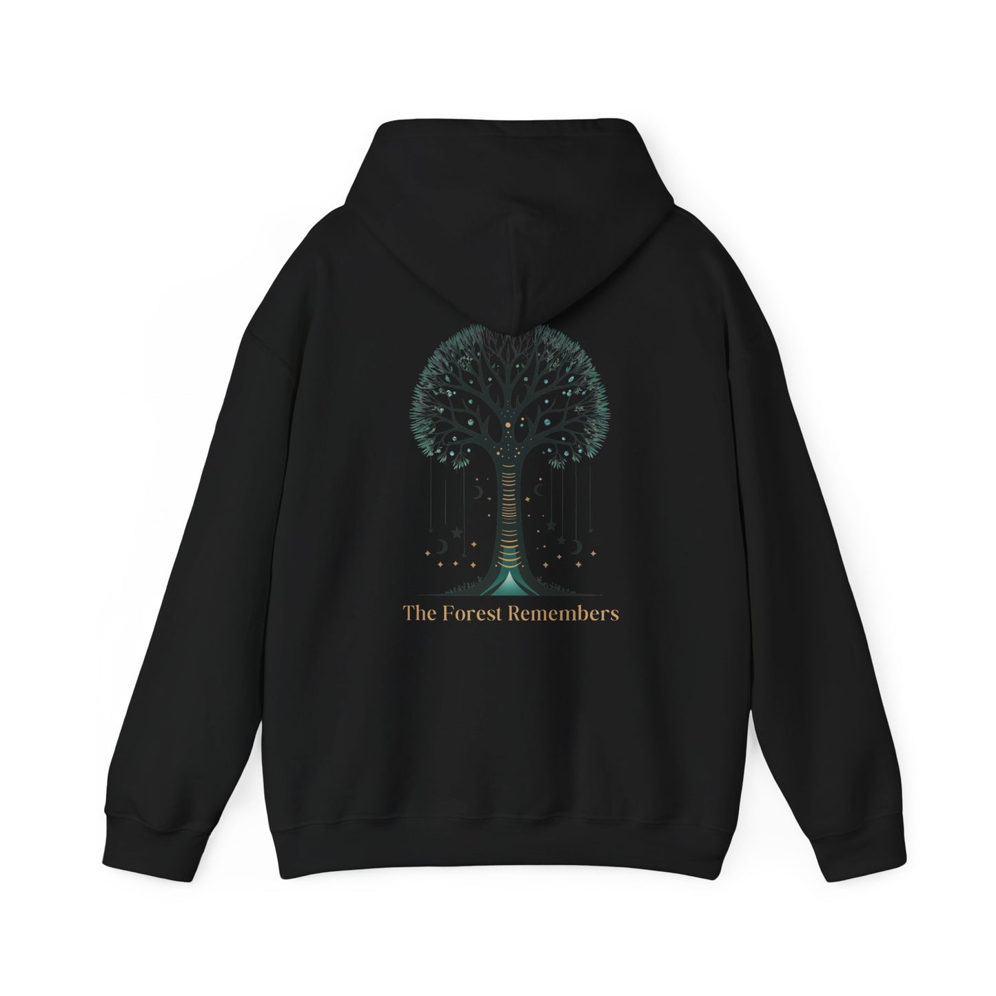 Black | The Forest Remembers Hoodie, back design view