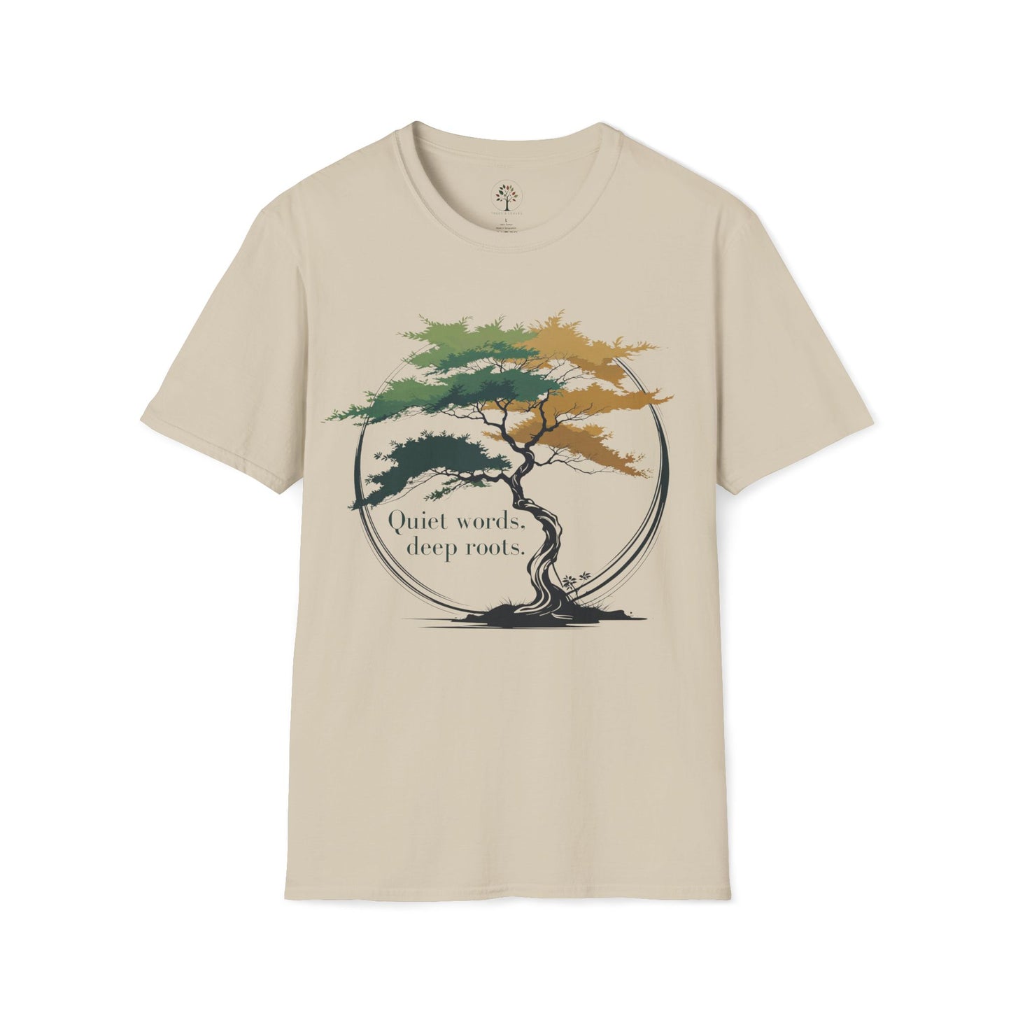 Sand | Quiet words, deep roots., front view