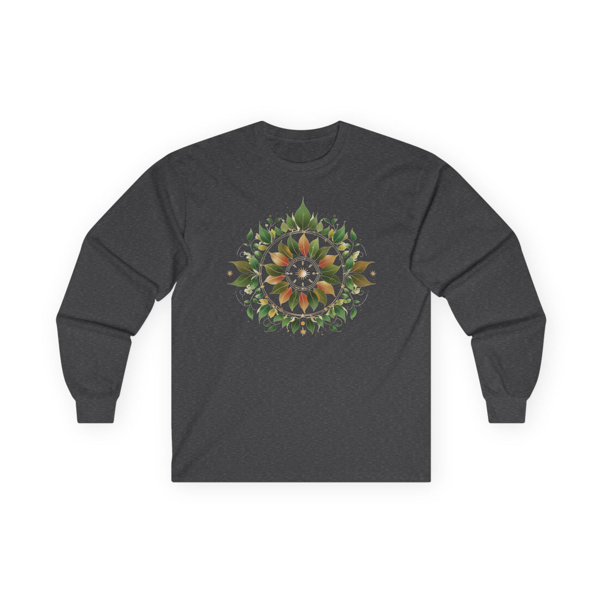 Dark Heather | Eclipse Garden Long Sleeve Tee, front view