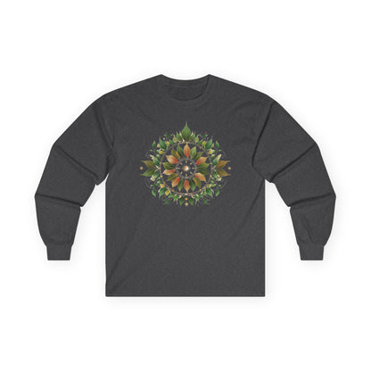 Dark Heather | Eclipse Garden Long Sleeve Tee, front view