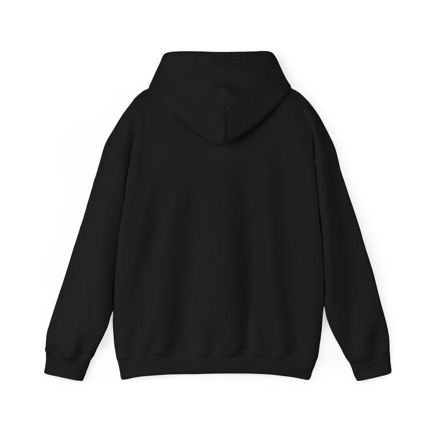 Black | Small front logo Hoodie, back design view