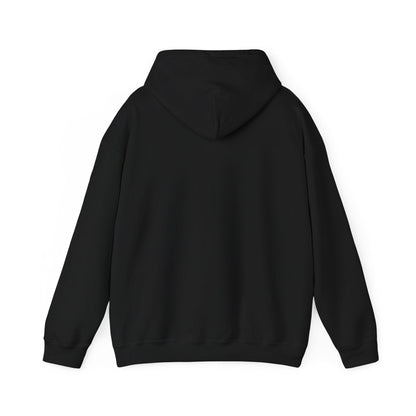 Black | Small front logo Hoodie, back design view