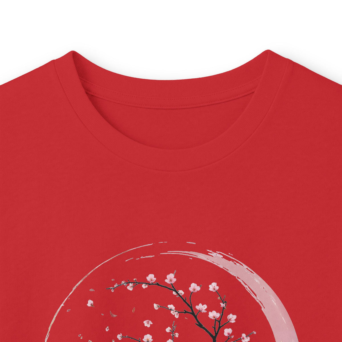 Red | Sakura Silence Long Sleeve Tee, folded view