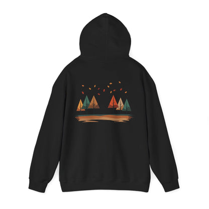 Black | Horizon Fall Hoodie, back view 2