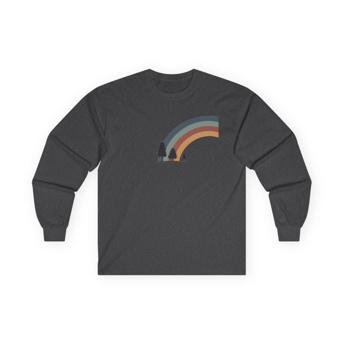 Dark Heather | Horizon Arch Long Sleeve, front view