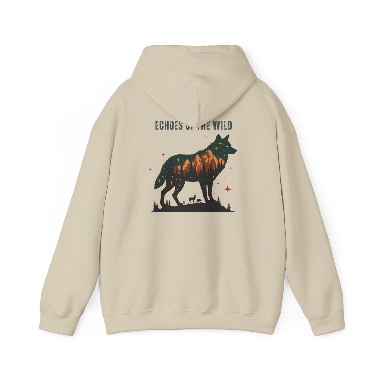 Sand | Echoes of the WIld Hoodie, back design view