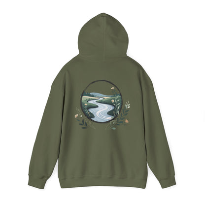 Military Green | River of Grace Hoodie, back view 2